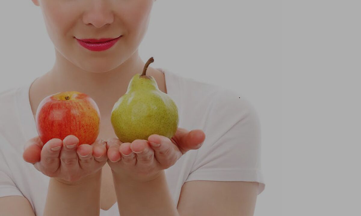 Яблыкі і грушы ў рацыёне грачанай-фруктовай дыеты